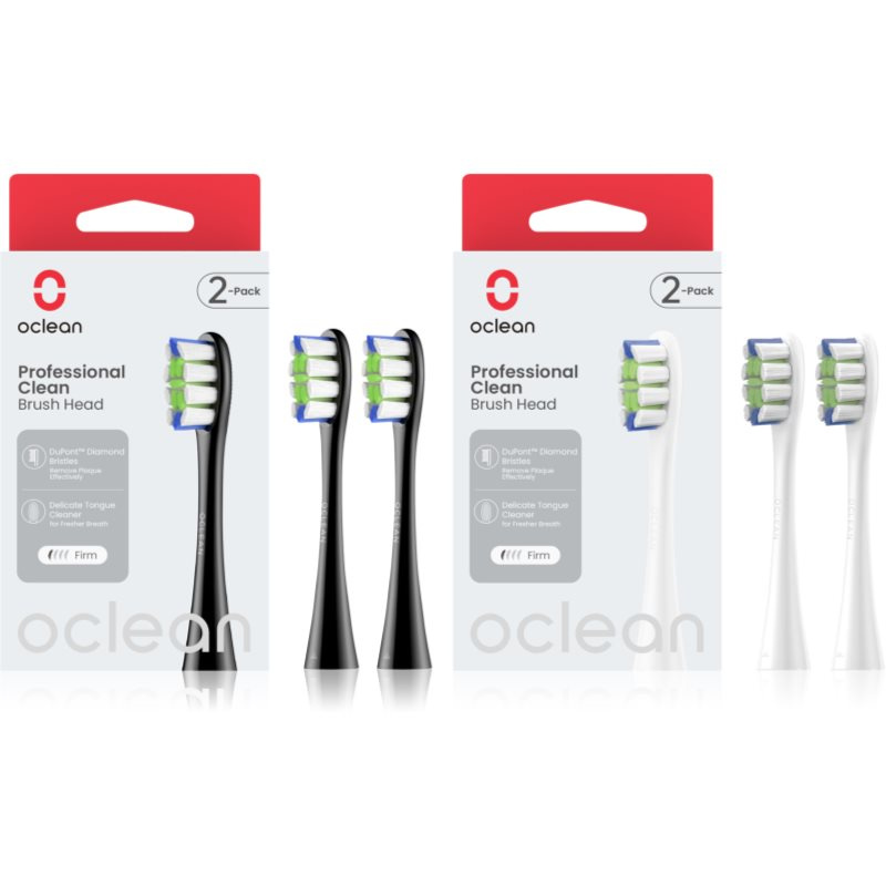 Oclean Professional Clean Set náhradní hlavice pro zubní kartáček Black & White