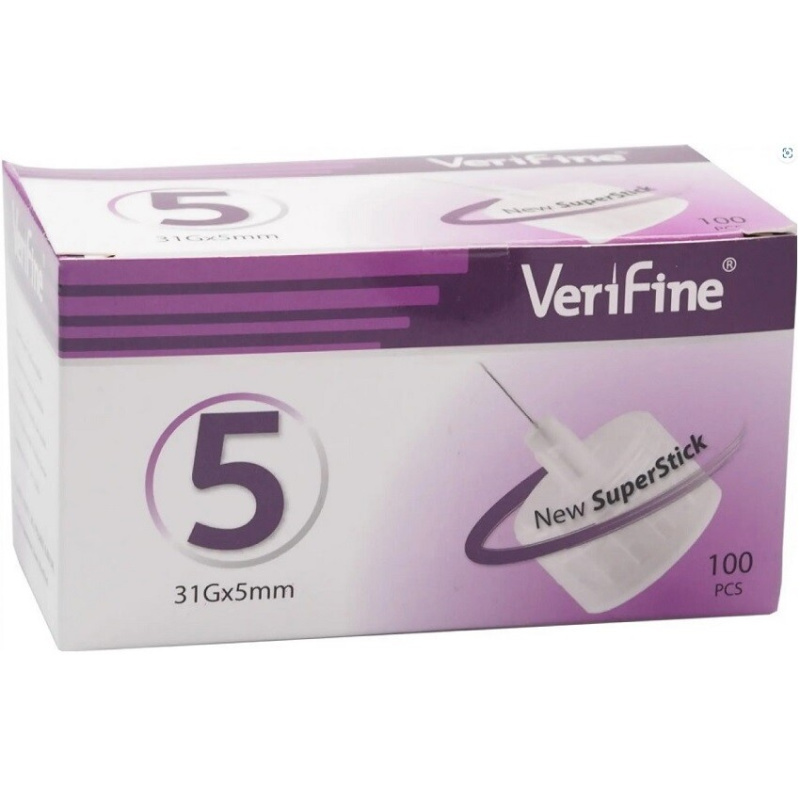 VERIFINE 5 Inzulínové jehly 31G 0.25 x 5mm 100 ks