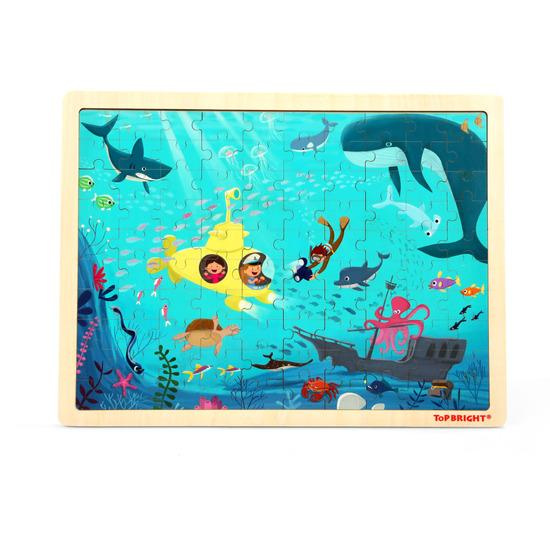 TOP BRIGHT Dřevěné puzzle Na mořském dně 100 dílků