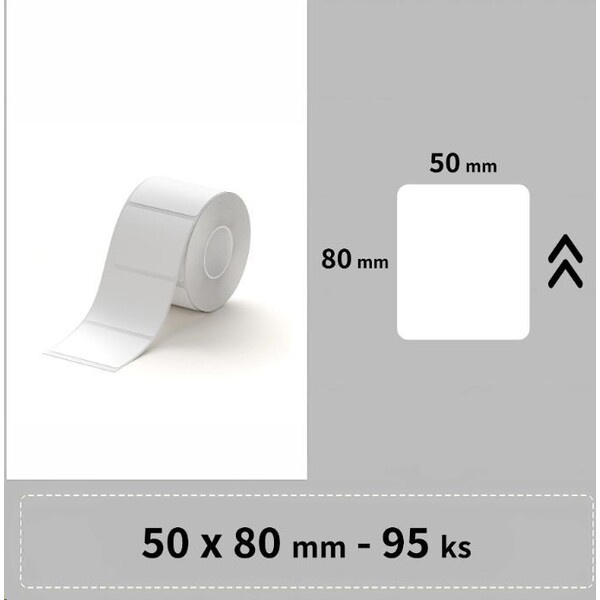 Niimbot štítky R 50x80mm 95ks pro B21, B21S, B3, B1S bílé