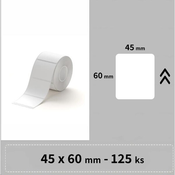Niimbot štítky R 45x60mm 125ks pro B21, B21S, B3, B1S bílé