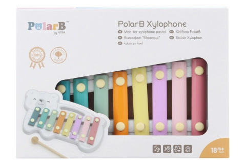 Dřevěný xylofon PolarB – polární medvěd pro děti