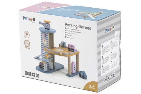 VIGA Dřevěná garáž s auty PolarB 440298
