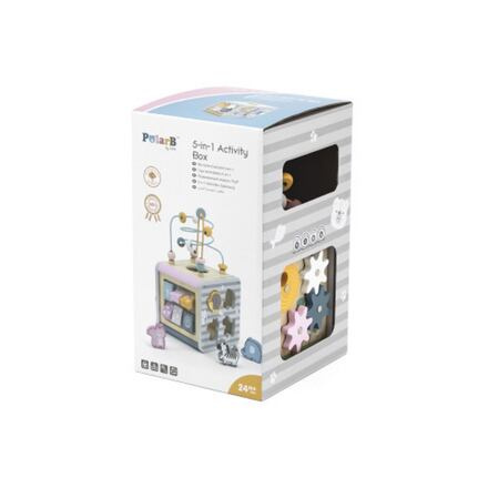 Dřevěný box s aktivitami 5v1