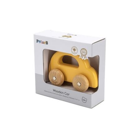 Viga Toys Dřevěné autíčko PolarB žluté