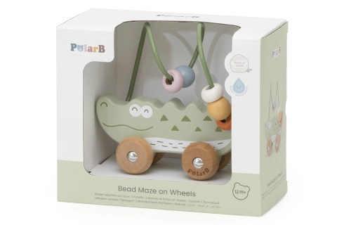 Dřevěné bludiště na kolečkách – krokodýl