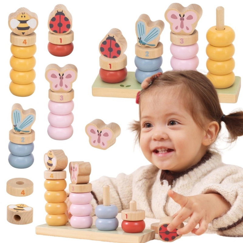 Viga jarní dřevěná skládačka na počítání