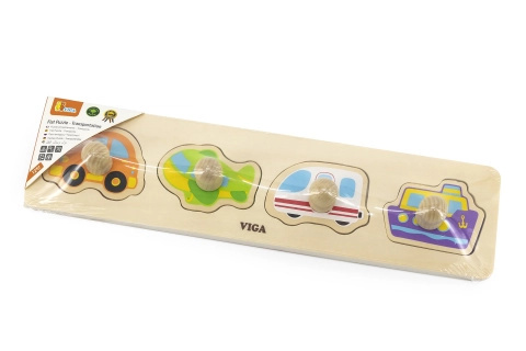 Viga puzzle s úchyty Farma Multicolor