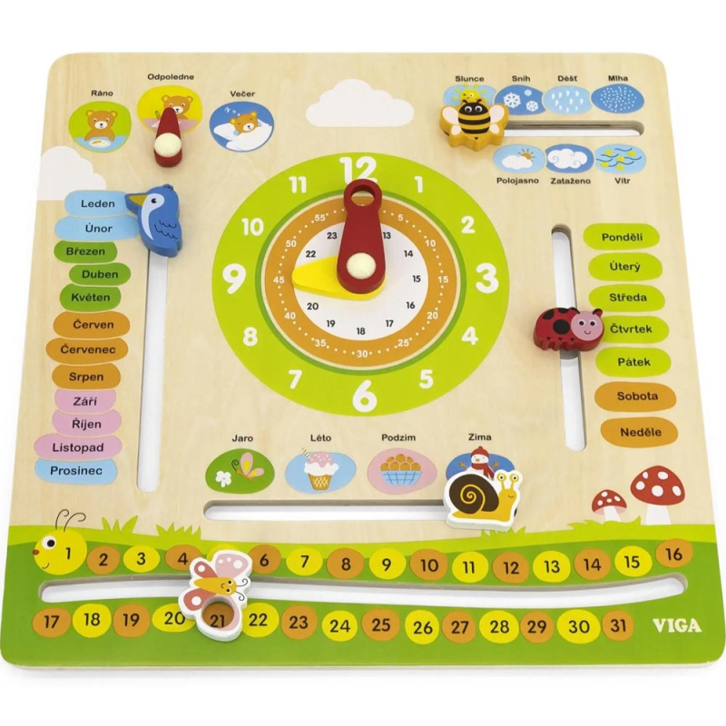 Dřevěný kalendář český jazyk