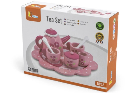 Viga dřevěný čajový set s tácem