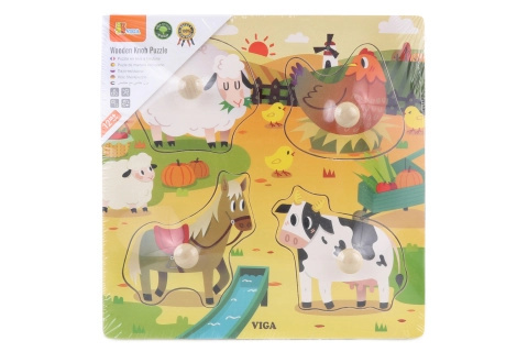 Viga puzzle s úchyty Farma