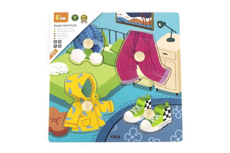 Viga Toys puzzle se špendlíky na oblečení