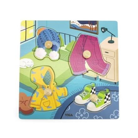 Viga Toys puzzle se špendlíky na oblečení