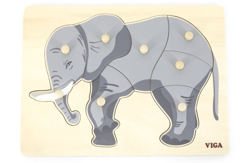 Viga 44601 Montessori Puzzle slon