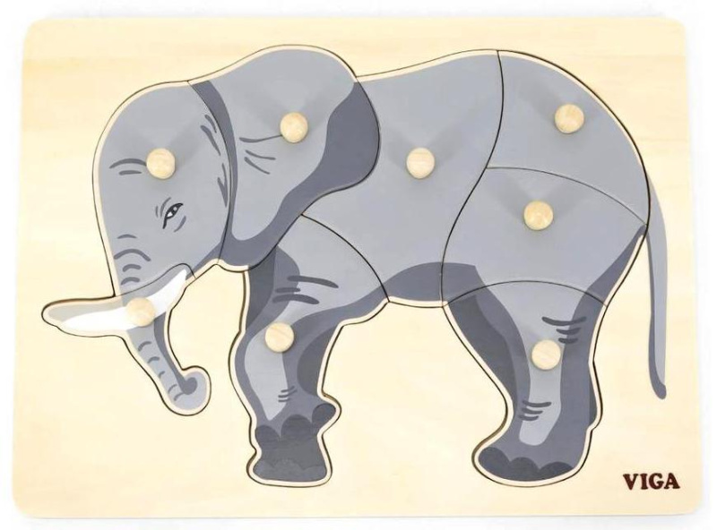 Viga 44601 Montessori Puzzle slon