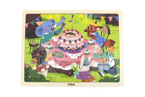 Dřevěné puzzle narozeninová oslava Viga