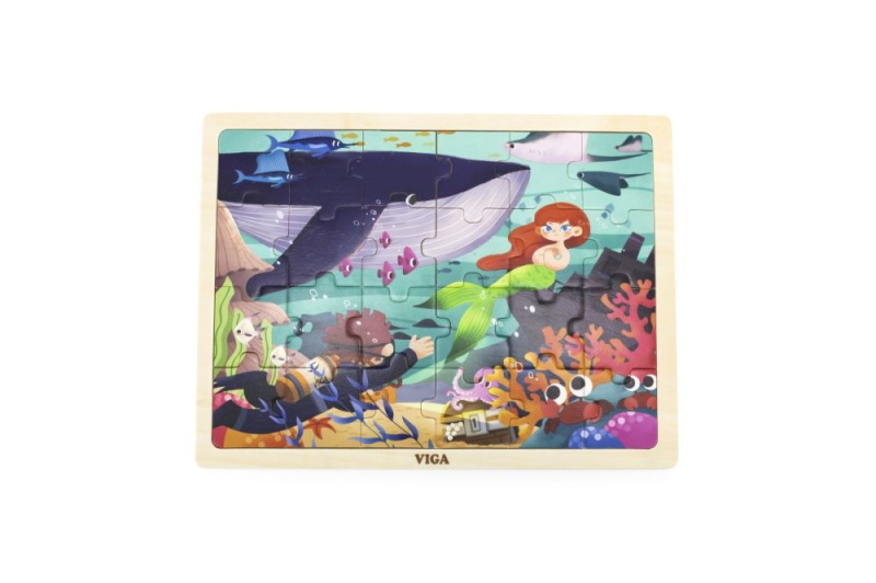 Viga dřevěné puzzle tajemství moře