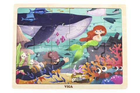 Viga dřevěné puzzle tajemství moře