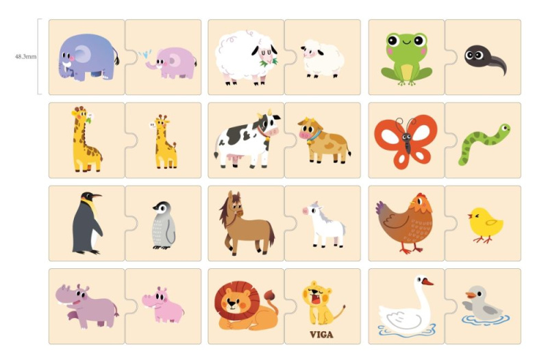 Viga puzzle maminka a miminko