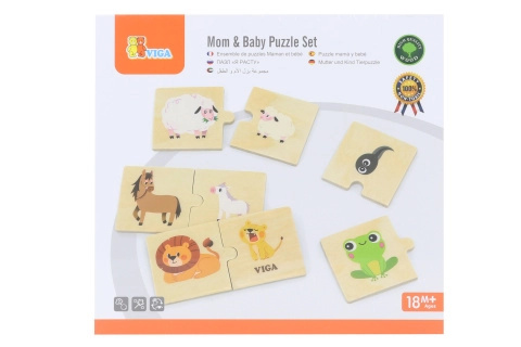 Viga puzzle maminka a miminko