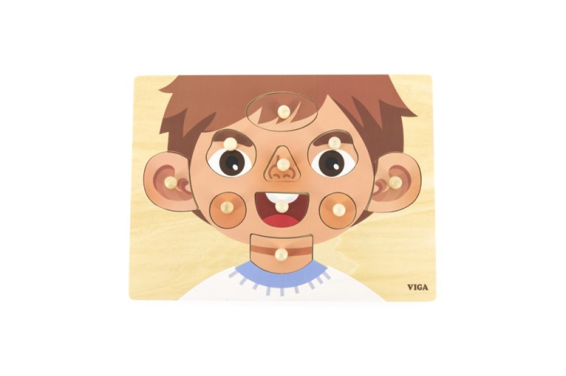 Dřevěná vkládačka kluk