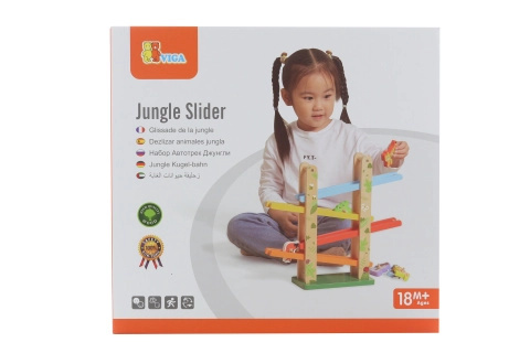 Viga Toys skluzavka Jungle Animal 7 el