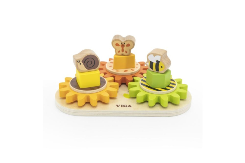 Dřevěná skládací hra Viga Tvary a mechanismy