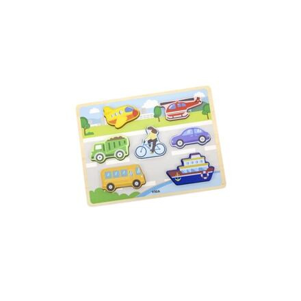 Viga Toys montessori 2v1 Vozidla