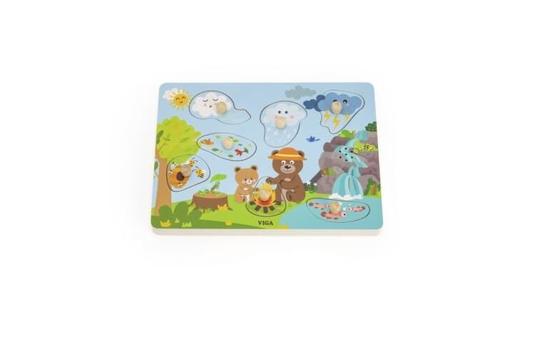 Dřevěné puzzle ZVUKY PŘÍRODY od VIGA