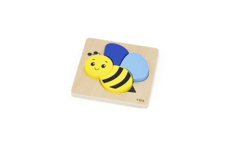 Dřevěné puzzle – vkládačka Včelka pro nejmenší
