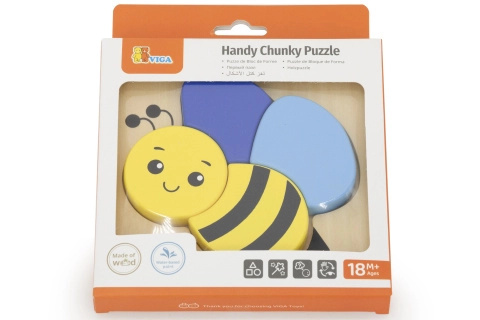 Dřevěné puzzle – vkládačka Včelka pro nejmenší