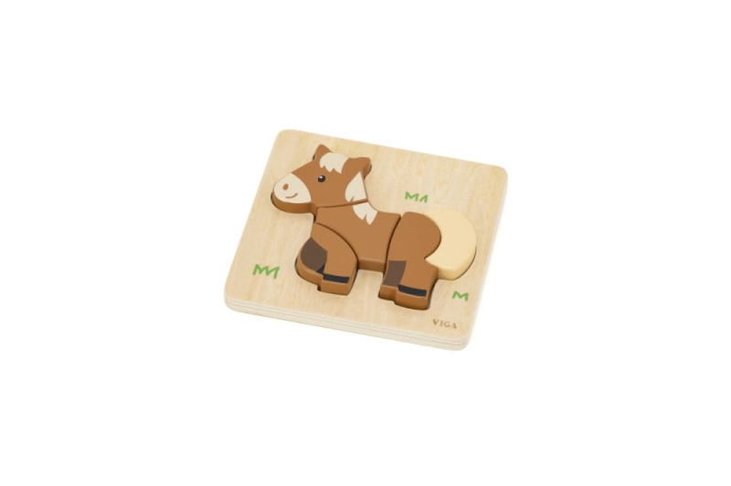Dřevěné puzzle pro nejmenší – koník