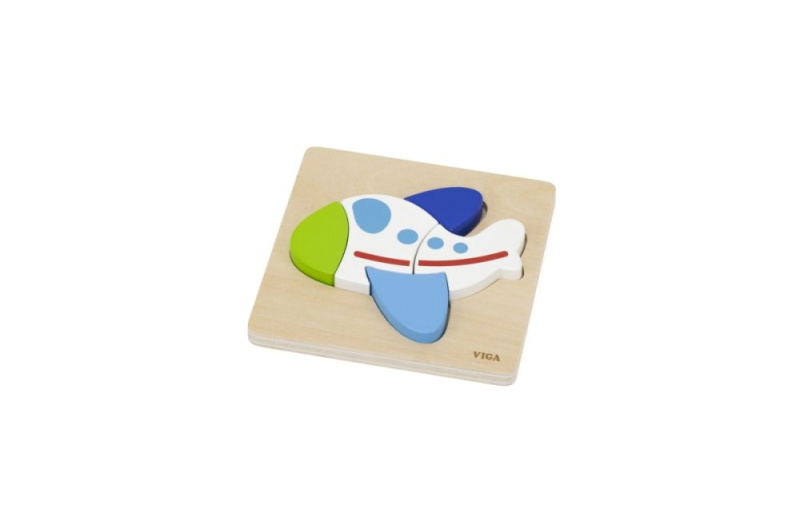 Dřevěné puzzle – letadlo pro nejmenší