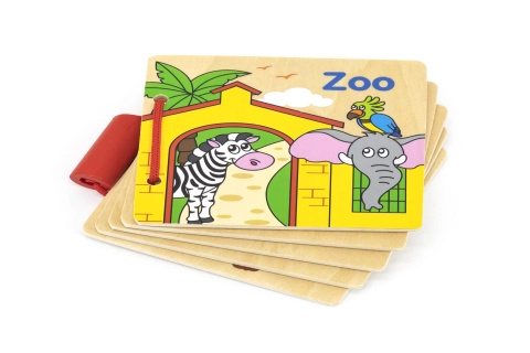 Dřevěná knížka Zoo pro nejmenší