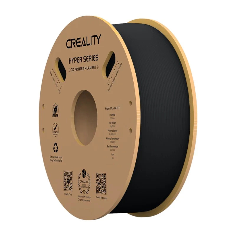 Creality Hyper PLA filament 1,75 mm 1 kg černá Černá