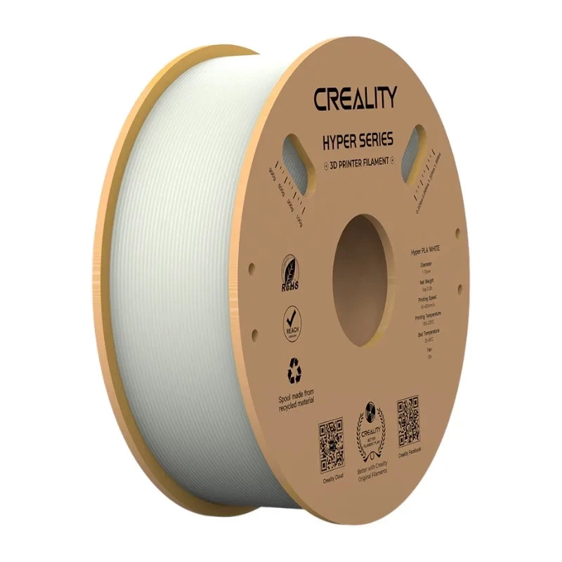 Creality Hyper PLA filament 1,75 mm 1 kg bílá Bílá