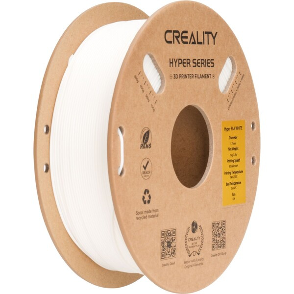 Creality Hyper PLA filament 1,75 mm 1 kg bílá Bílá