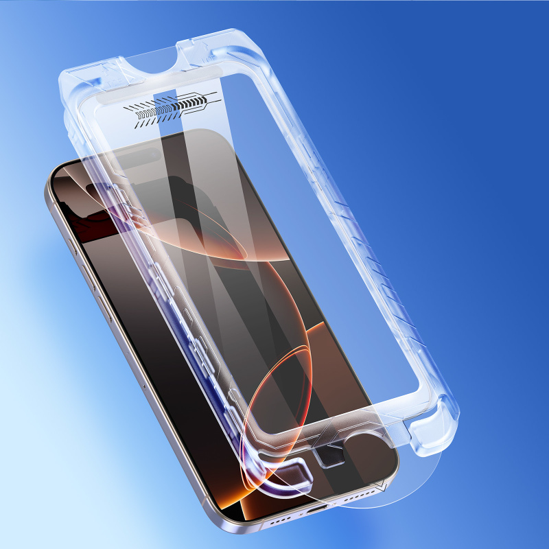 DuxDucis Ochranné tvrzené sklo na iPhone 16 Pro - DuxDucis, Roga (s aplikátorem)