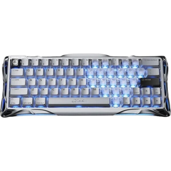 GravaStar Mercury V60 Pro Chrome Silver herní klávesnice