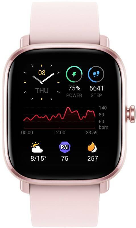Chytré hodinky Amazfit GTS 2 mini / 1,55" (3,9 cm) AMOLED displej / 354 x 306 px / Bluetooth 5.0 / růžová Varianta: ivi1
