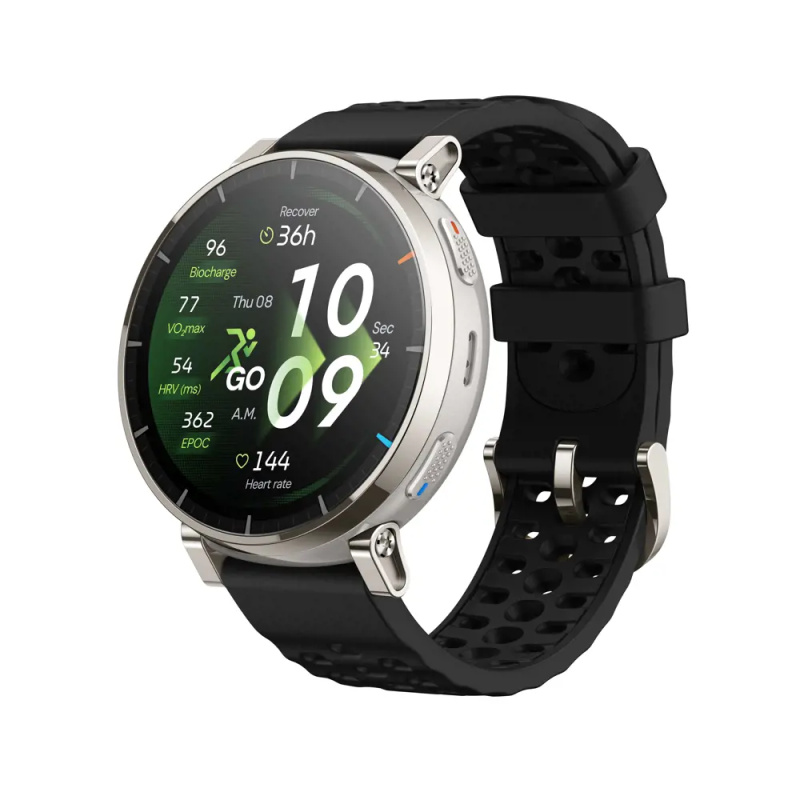 Amazfit Active 3 Premium chytré hodinky stříbrné