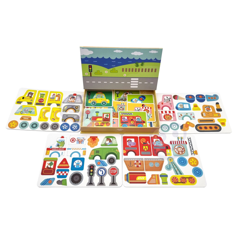 Tooky Toy Magnetická Montessori Skříňka s 80 Dílky