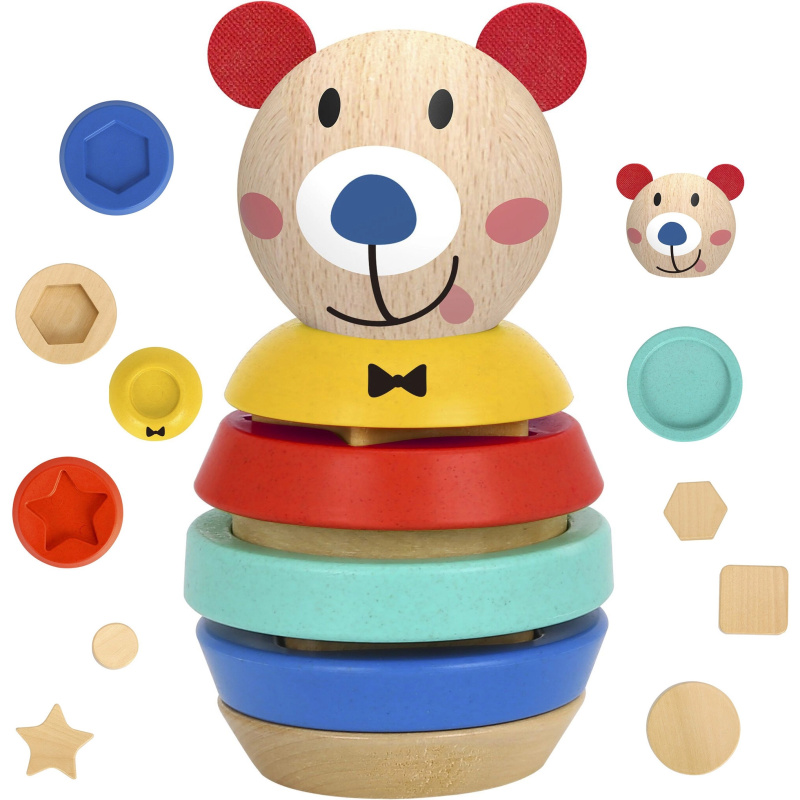Tooky Toy pyramidové puzzle Medvídek 11 ks
