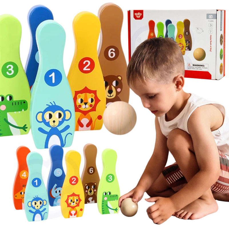 Dřevěné kuželky zvířátka TOOKY TOY