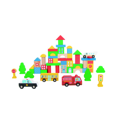 Tooky Toy Wooden Blocks City Building 50 ks