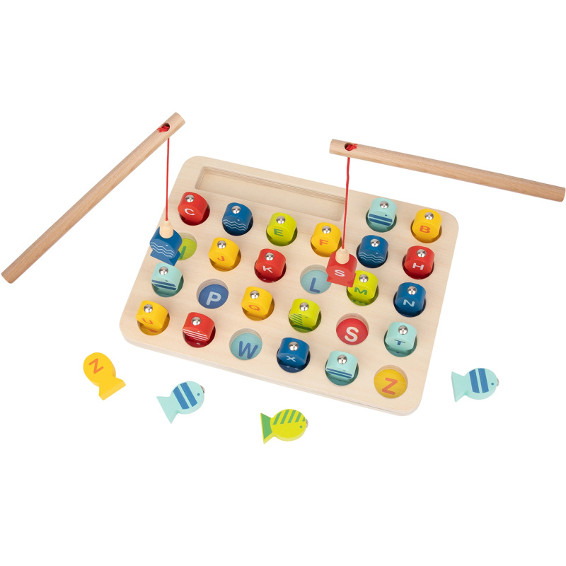 Dřevěná rybářská hra Učení písmen Tooky Toy