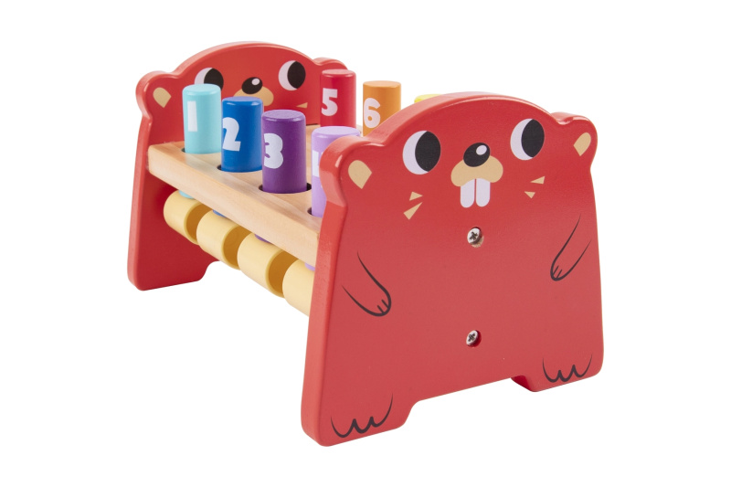 Dřevěná barevná hračka Pronikavá od Tooky Toy