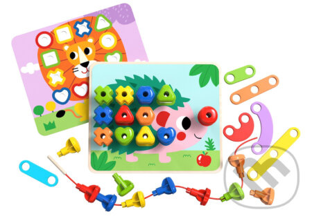 Tooky Toy víceúčelová tabule s barevnými šroubky pro učení tvarů