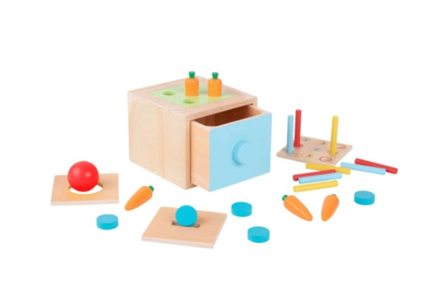 Tooky Toy - Montessori box vkládačka 4v1 Tooky Toy