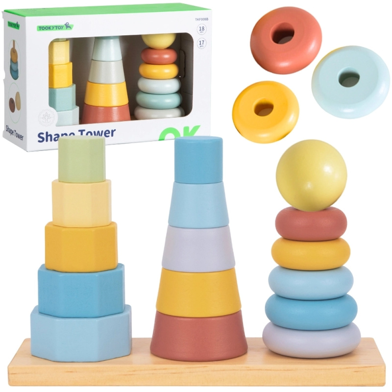 Tooky Toy skládací věž tvary